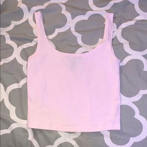 Pink Cropped Tank Top